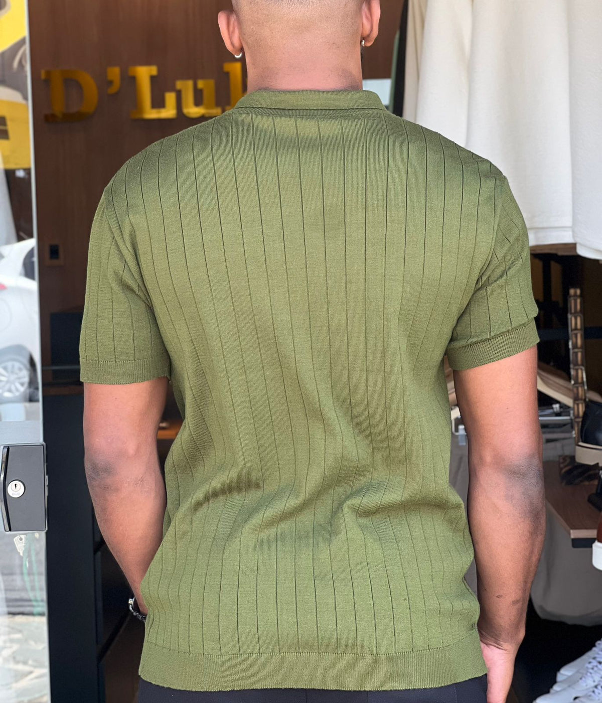 Blusa Polo Italiana Lã Penteada Texturizada