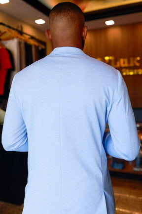Costume Slim com Elastano Inteligente Azul Claro