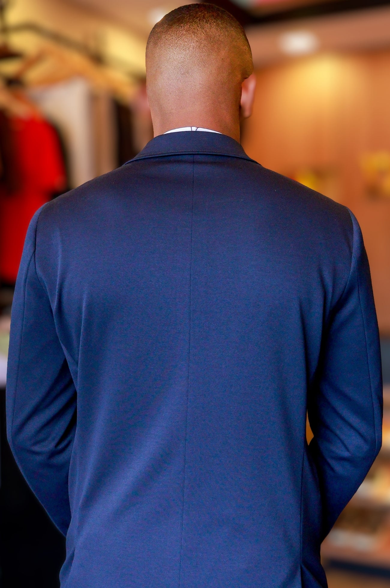 Costume Slim com Elastano Inteligente Azul Marinho
