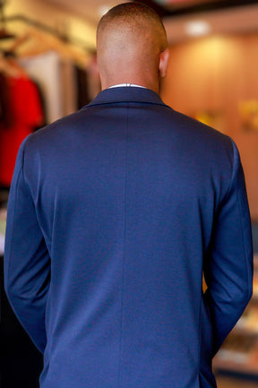Costume Slim com Elastano Inteligente Azul Marinho