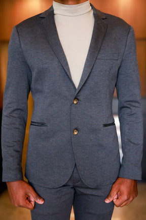 Costume Slim com Elastano Inteligente Chumbo