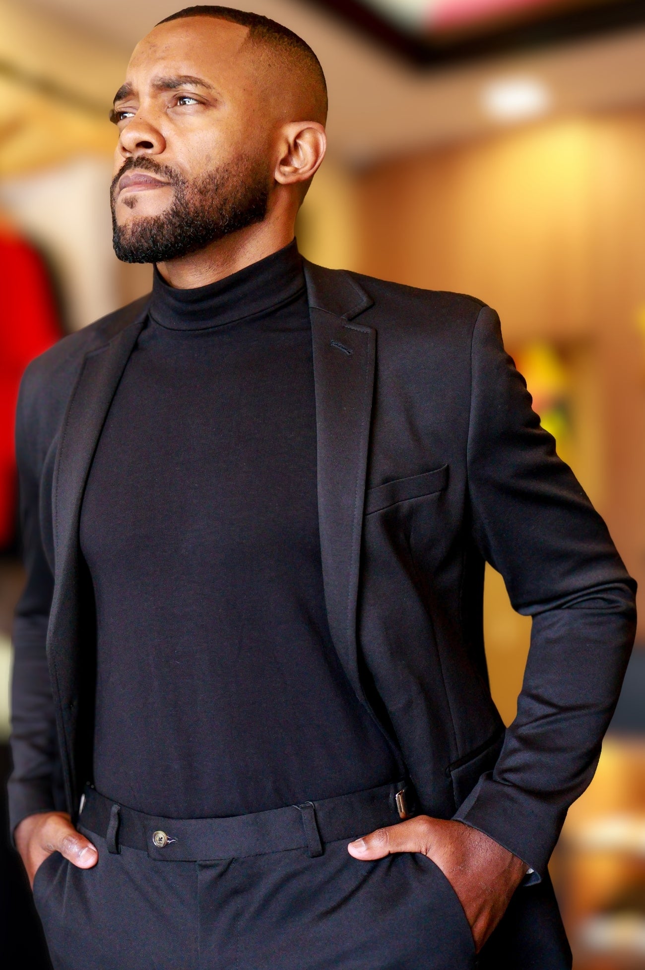 Costume Slim com Elastano Inteligente Preto