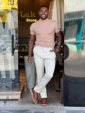 Blusa Masculina Gola Alta Slim em Algodão Premium e Elastano