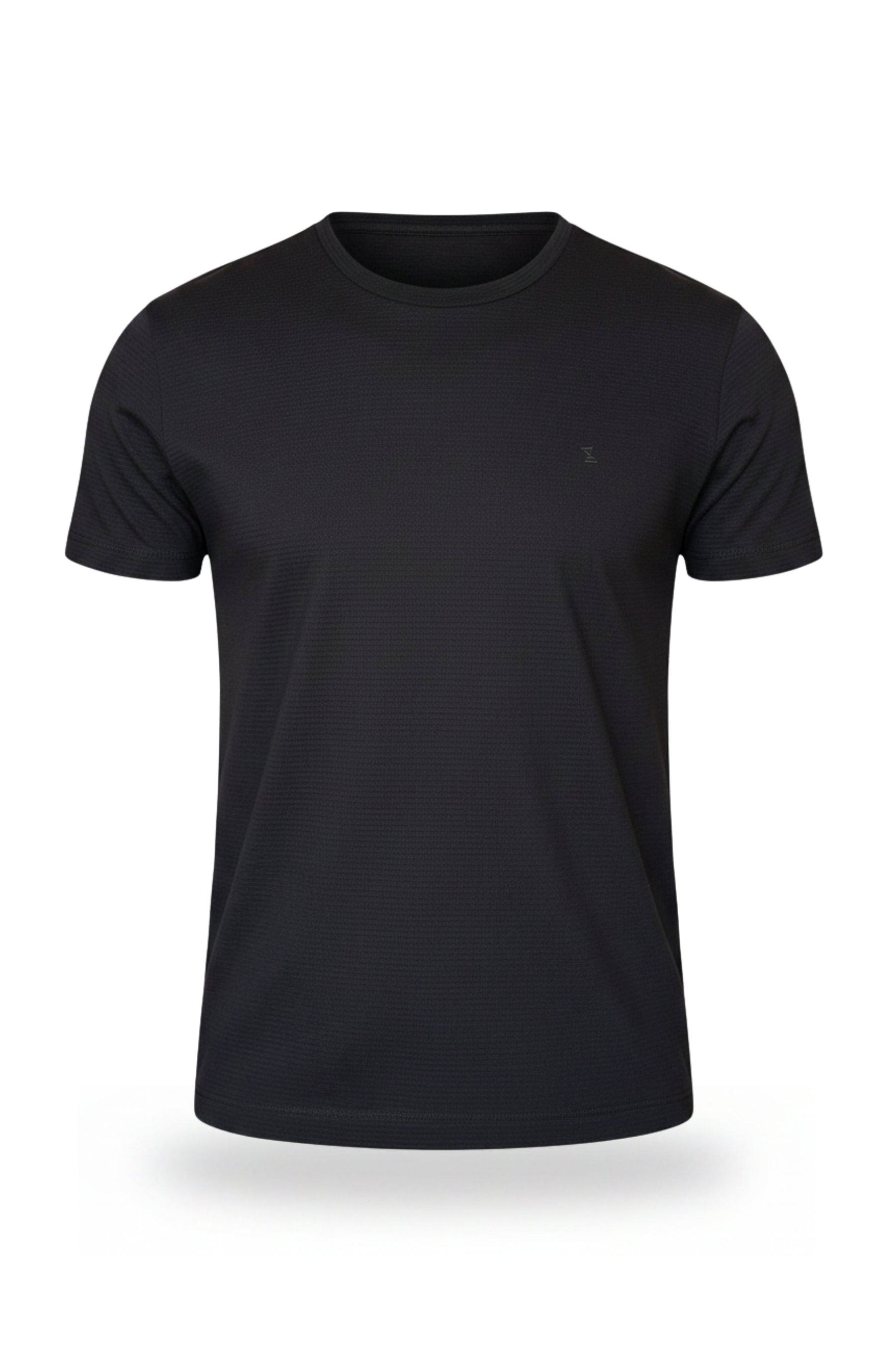 Blusa Texturizada Quadriculada Preta