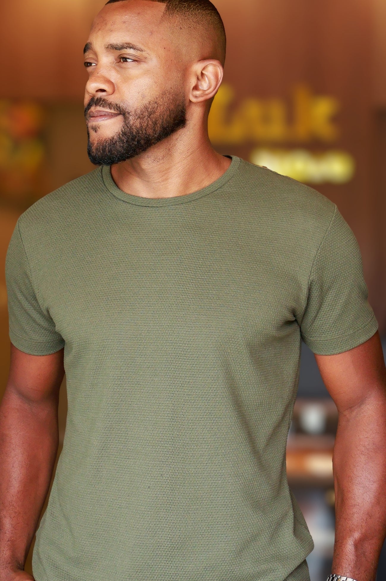 Blusa Texturizada Quadriculada Verde