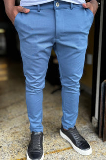 Calça Slim em Moletim com Elastano – Corte Alfaiataria