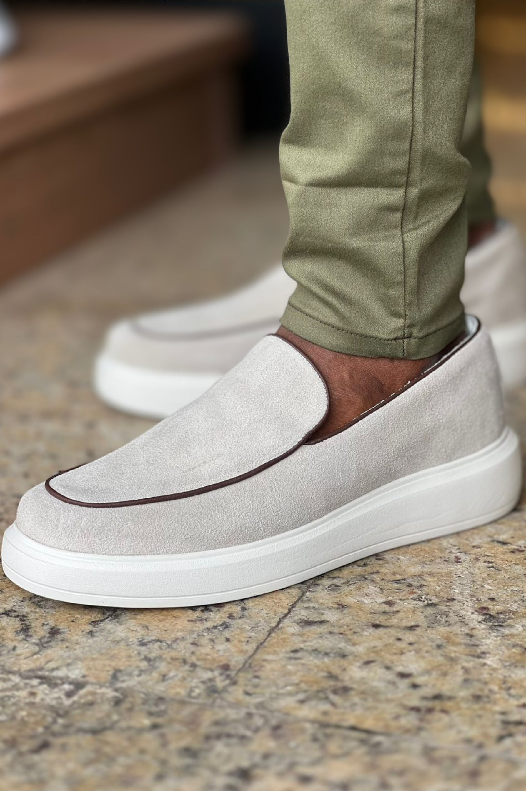 Loafer Camurça Clara