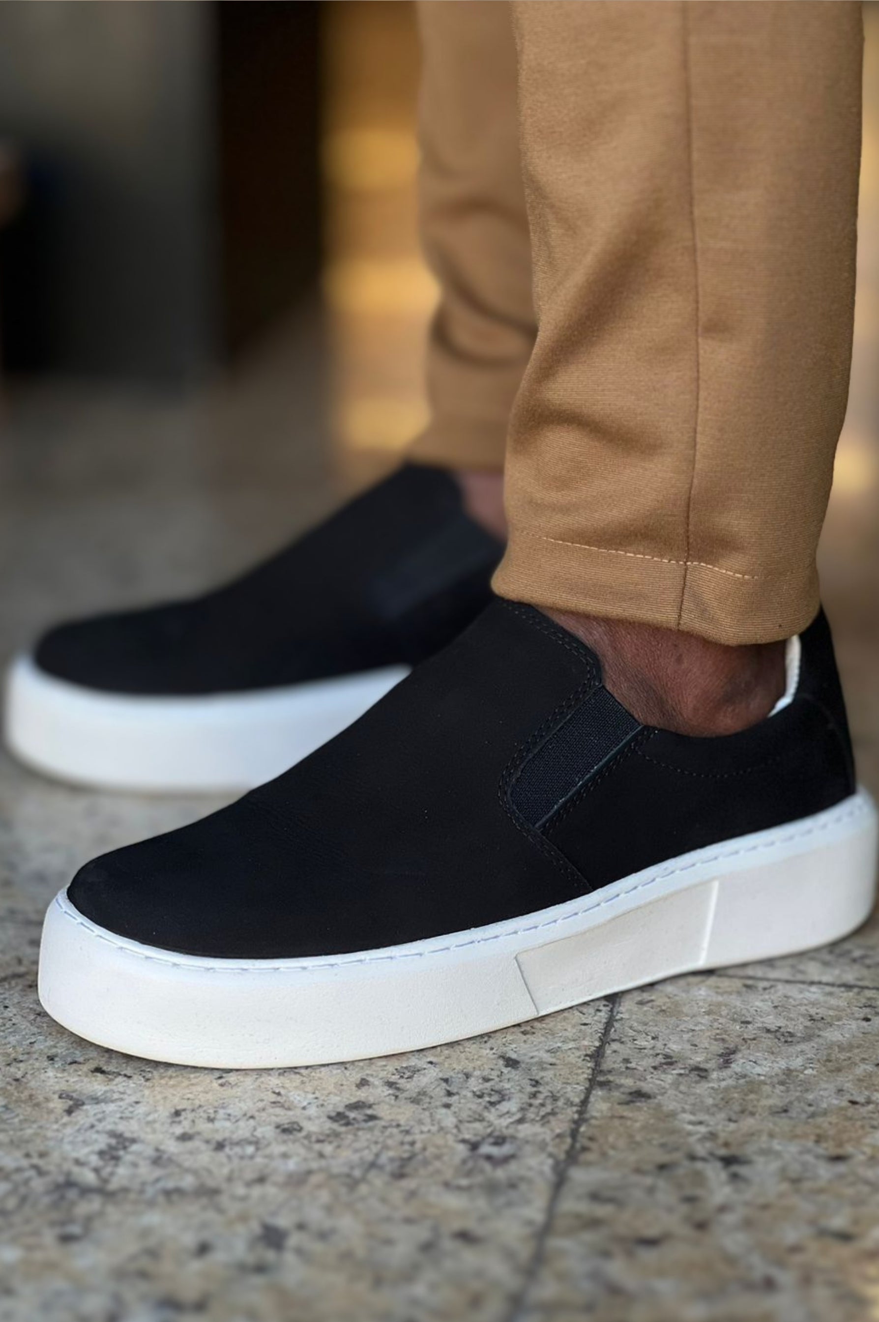 Tênis Slip On Preto