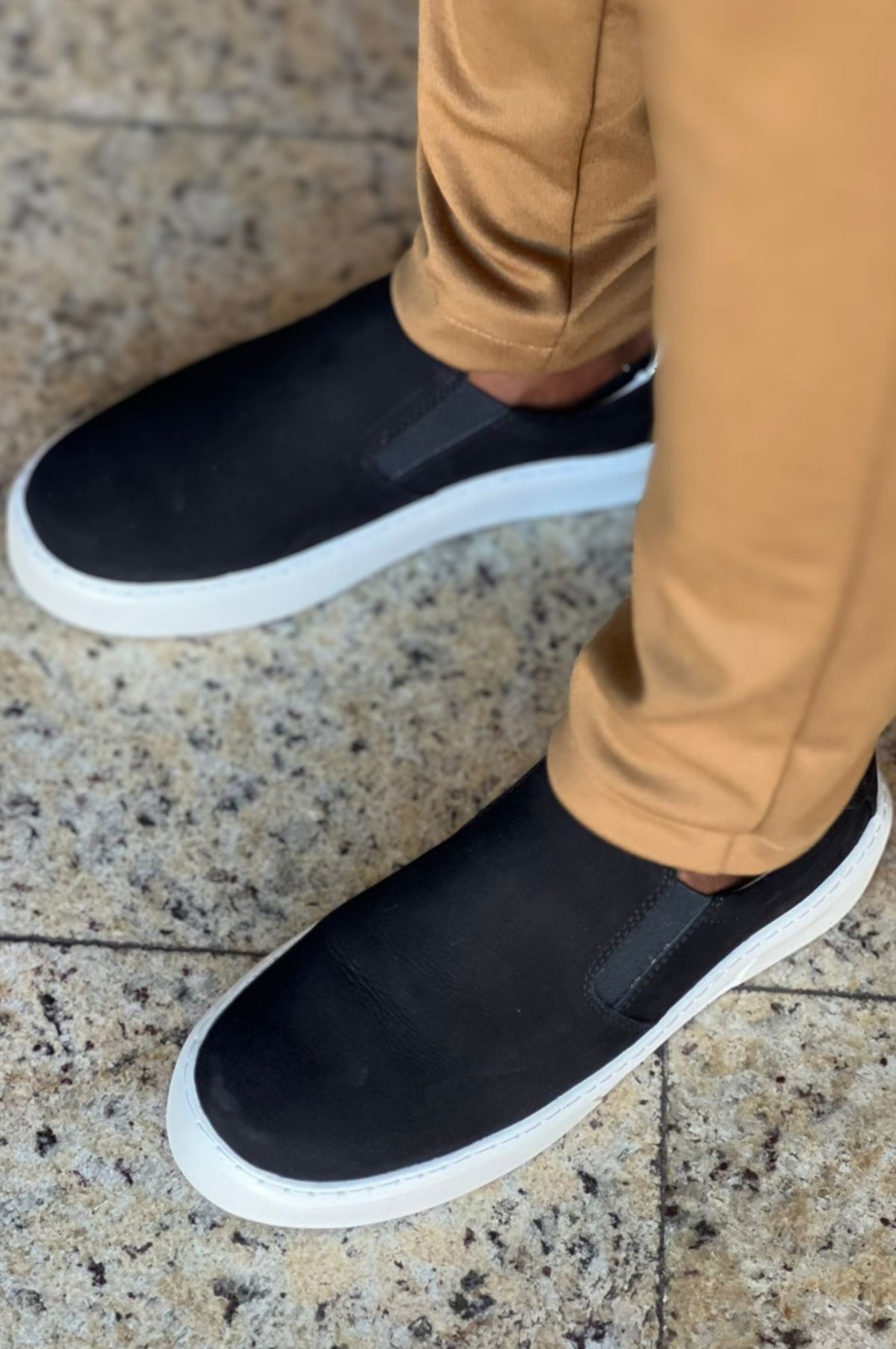 Tênis Slip On Preto
