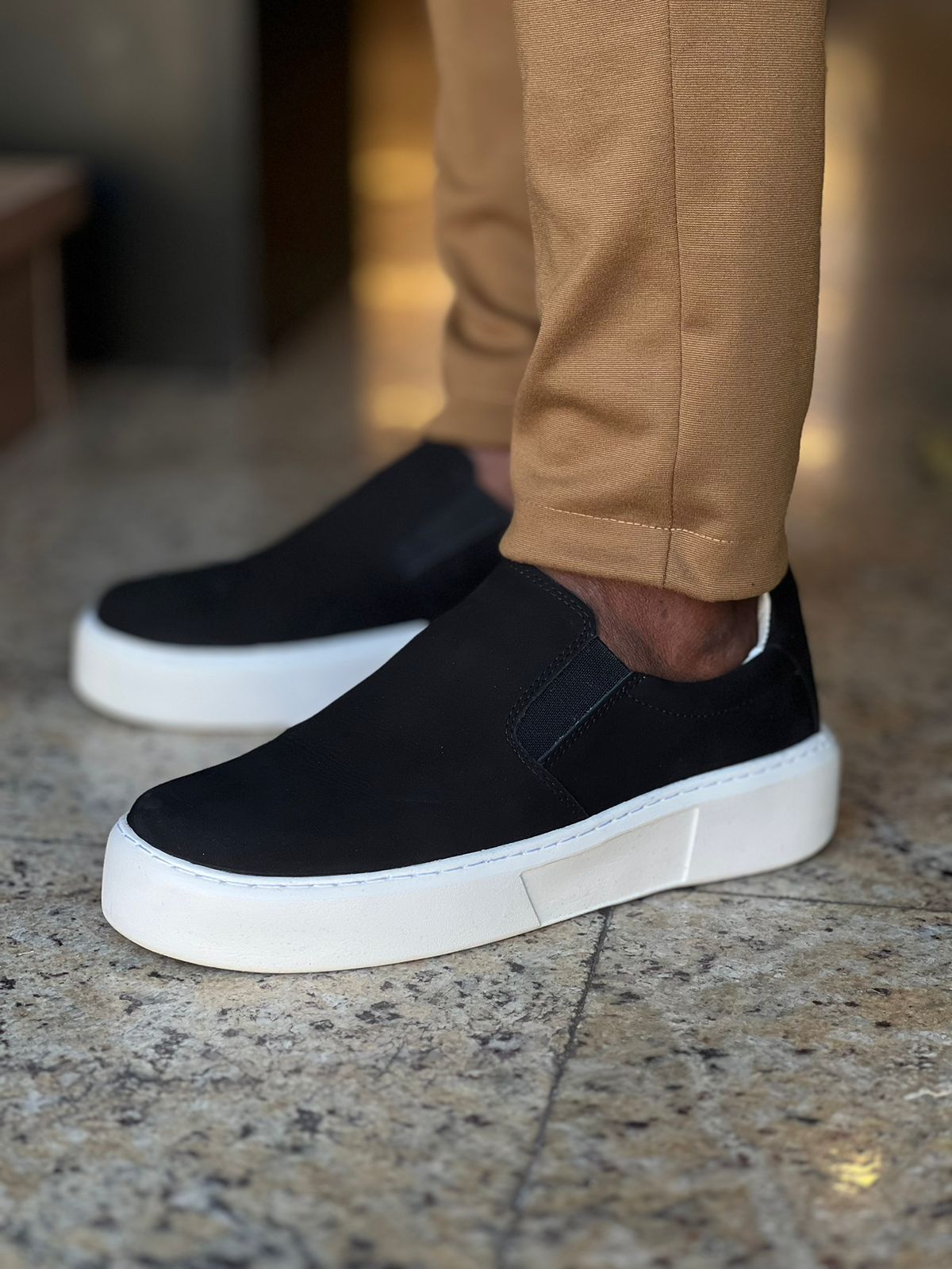 Tênis Slip On Preto