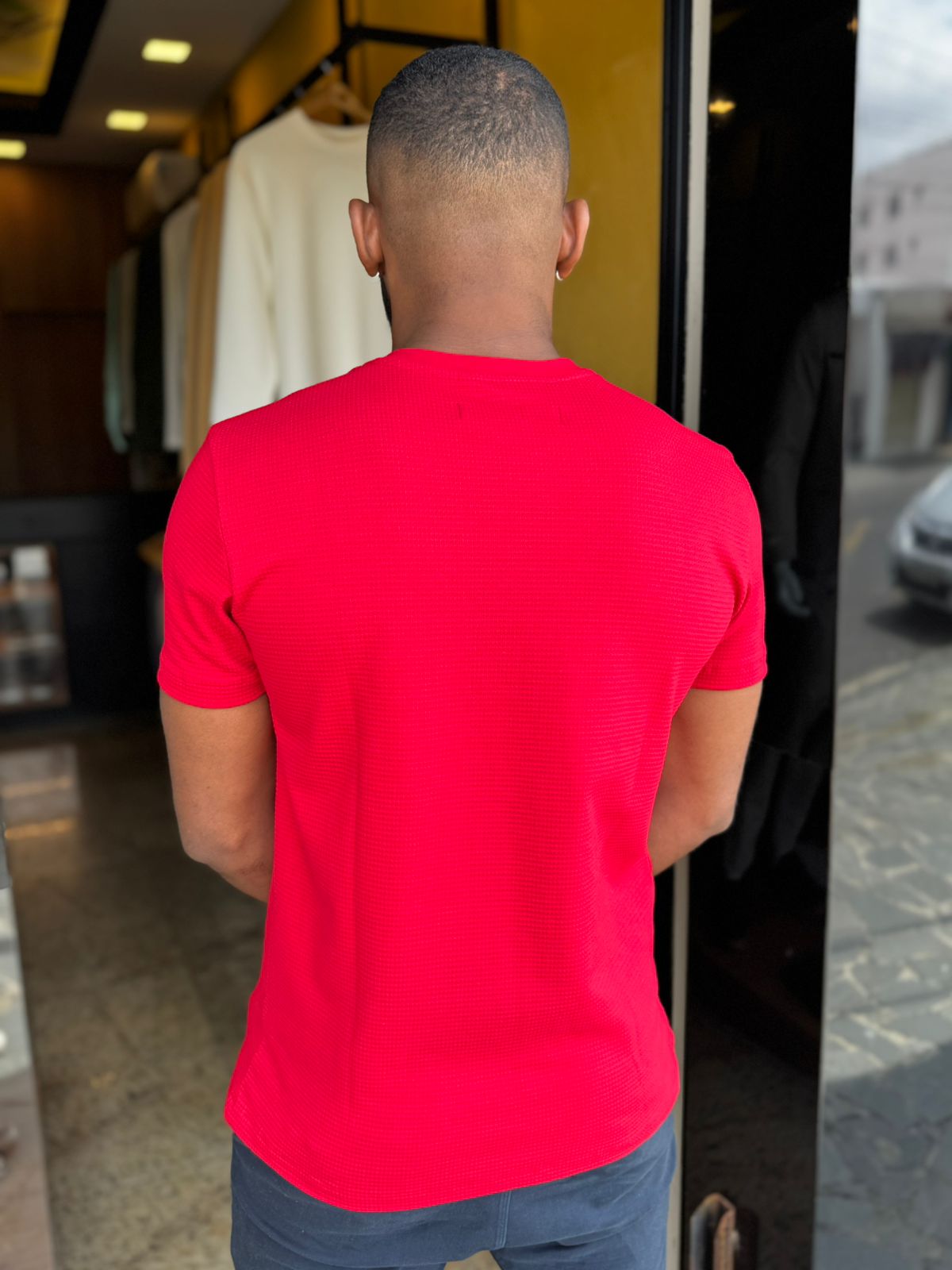 Blusa Masculina Texturizada Quadriculada