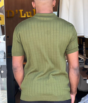 Blusa Polo Italiana Lã Penteada Texturizada