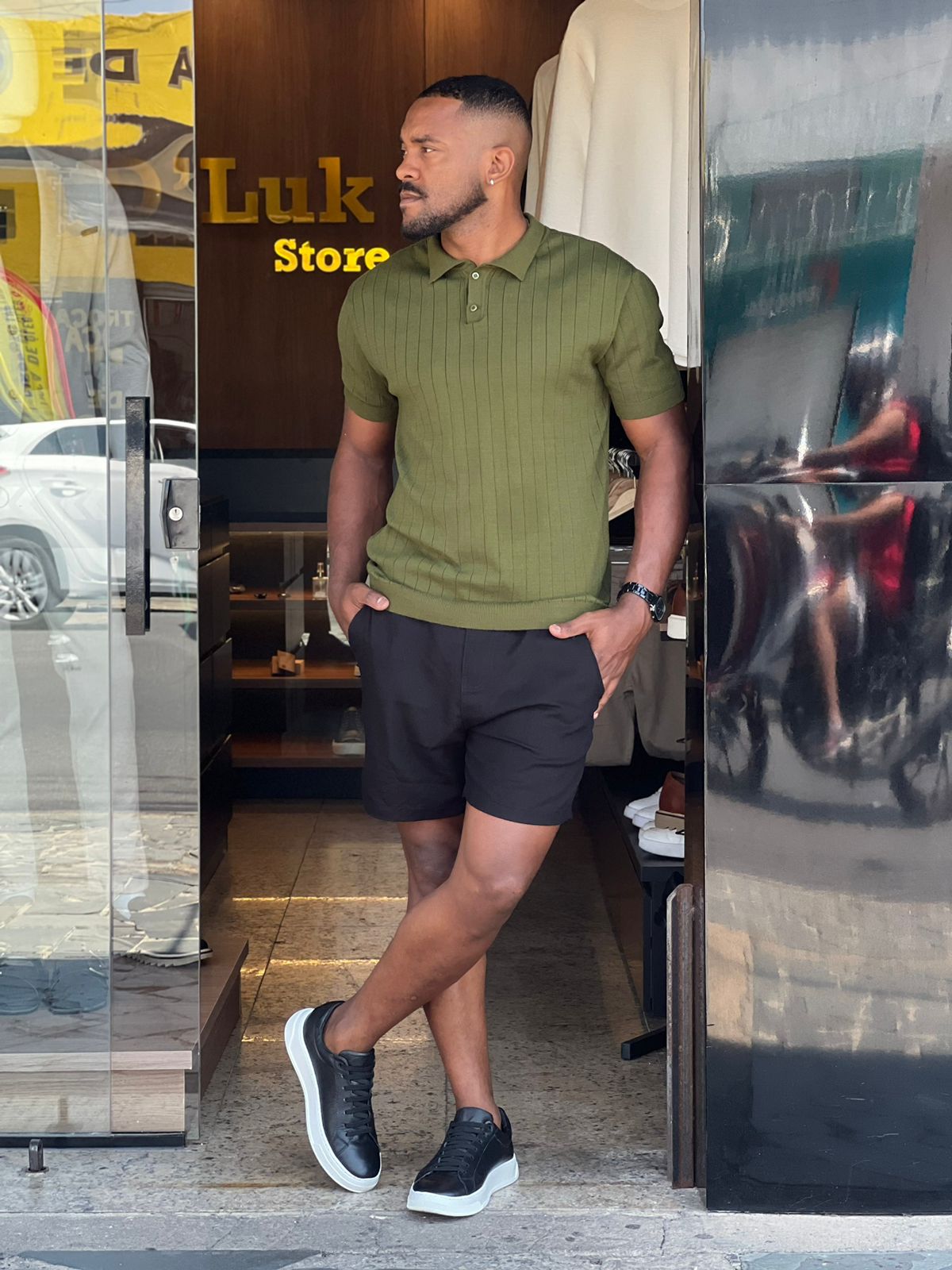 Blusa Polo Italiana Lã Penteada Texturizada