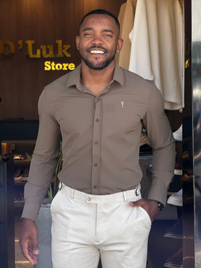 Camisa Social Slim Dry Fit com Elastano