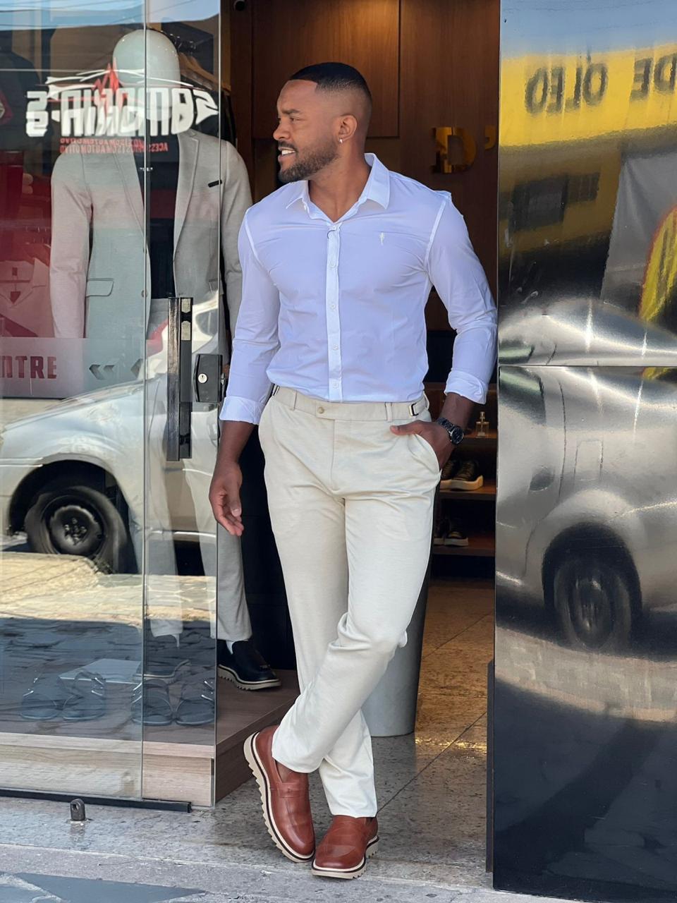 Camisa Social Slim Dry Fit com Elastano